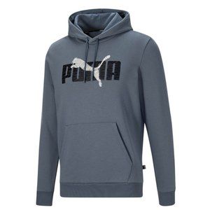 PUMA Men's Essentials Big Logo Hoodie Grey Size S